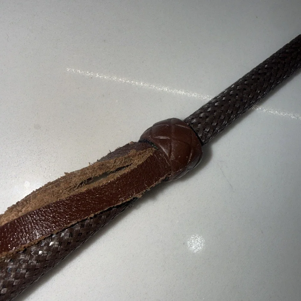 Vintage County Made In England Riding Crop Hunt Whip Leather / Braided Nylon 27